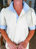 Stylish Staple Collared Top-Cream
