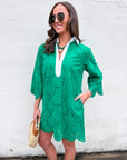 Amelia Eyelet Mini Dress
