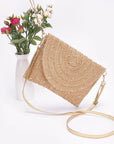Beach Time Straw Envelope Clutch