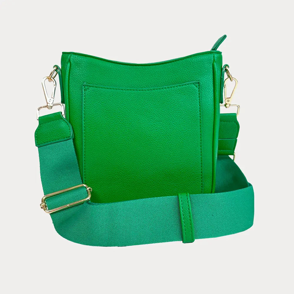 Mini Messenger with Strap-Kelly Green
