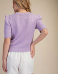 Weekend Time Knit Top-Lavender
