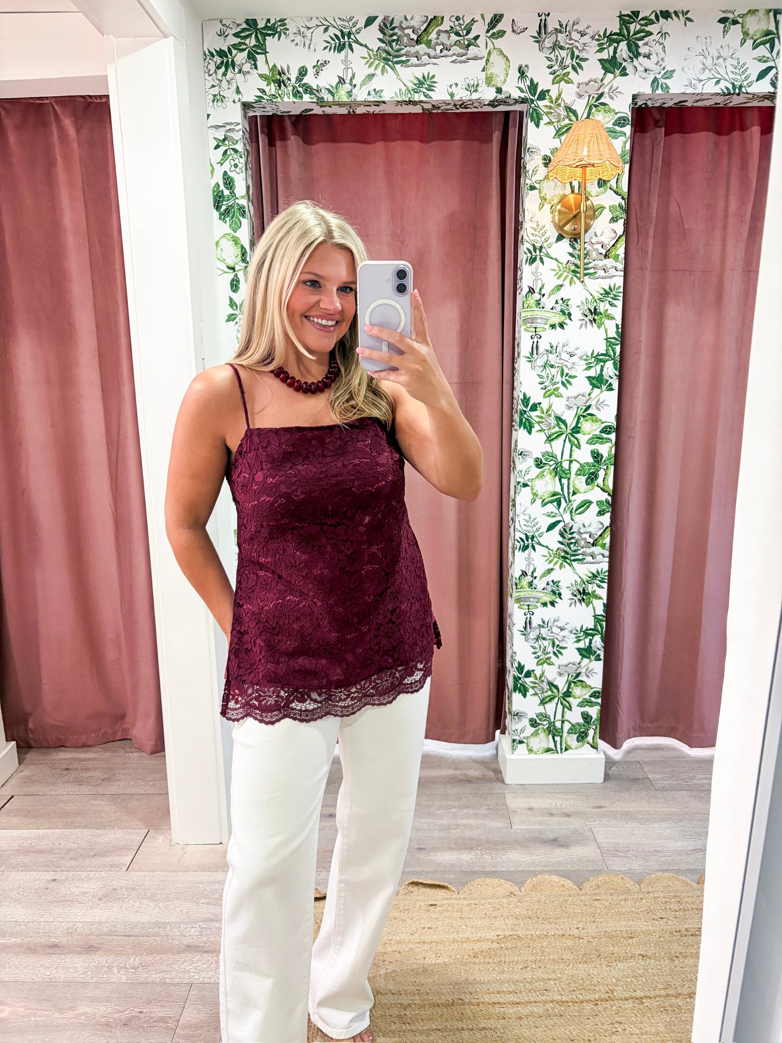 Josephine Lace Scalloped Top