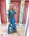 Countryside Belle Denim Midi Dress