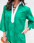 Amelia Eyelet Mini Dress