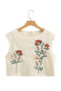 Picking Flowers Embroidered Skirt Set