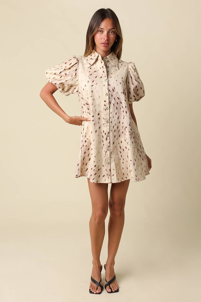 Evie Puff Sleeve Mini Dress
