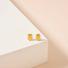 Birth Stone Stud Earrings- Yellow