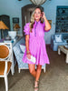 Joyful Smiles Dress-Pink Mauve