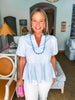 Pure Perfection Puff Sleeve Top-Light Blue