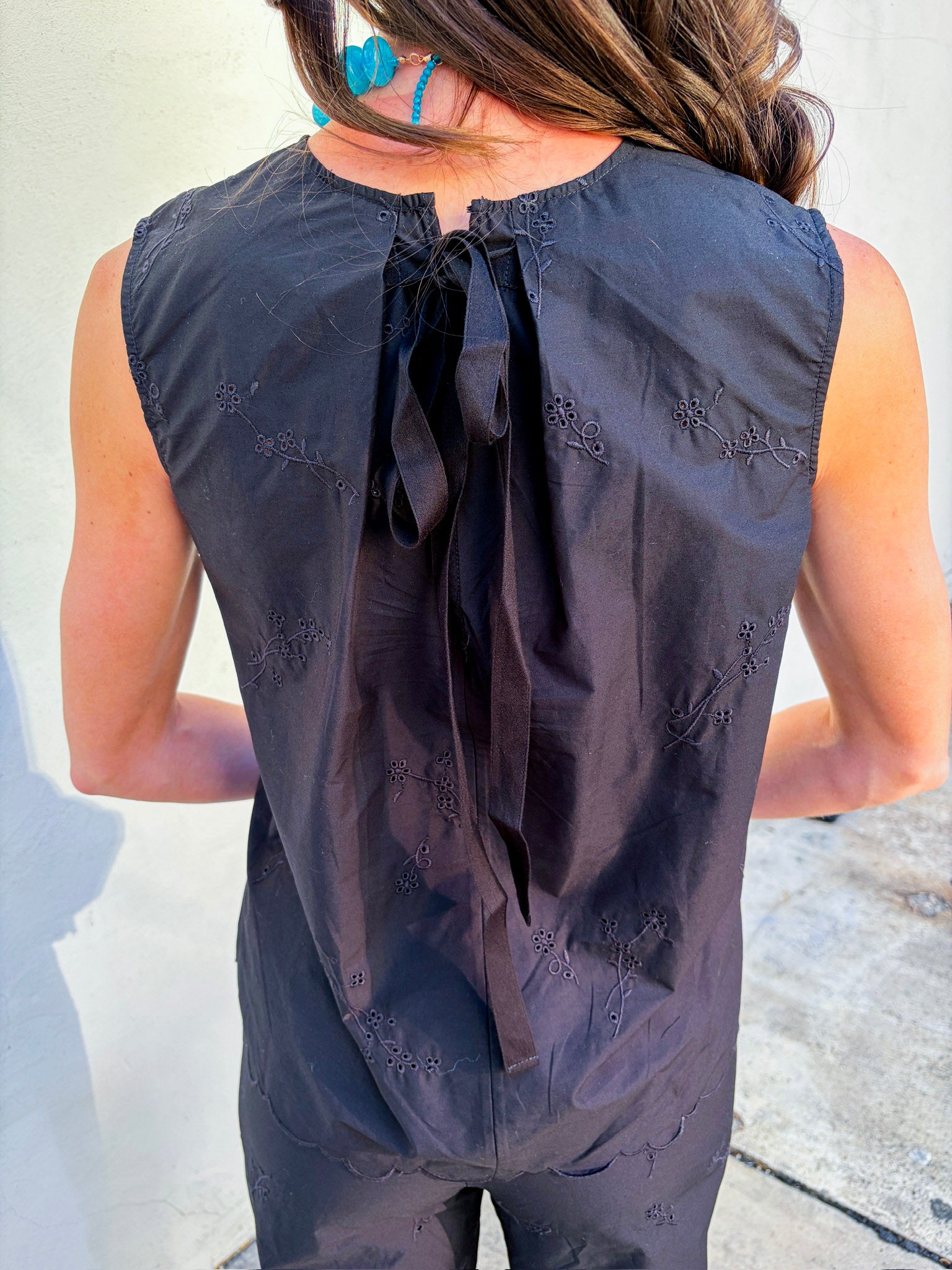 Daisy Stitch Embroidered Top
