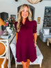 Love Language Mini Dress-Burgundy