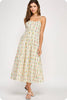 Sweet Nothings Floral Midi Dress-Butter Yellow