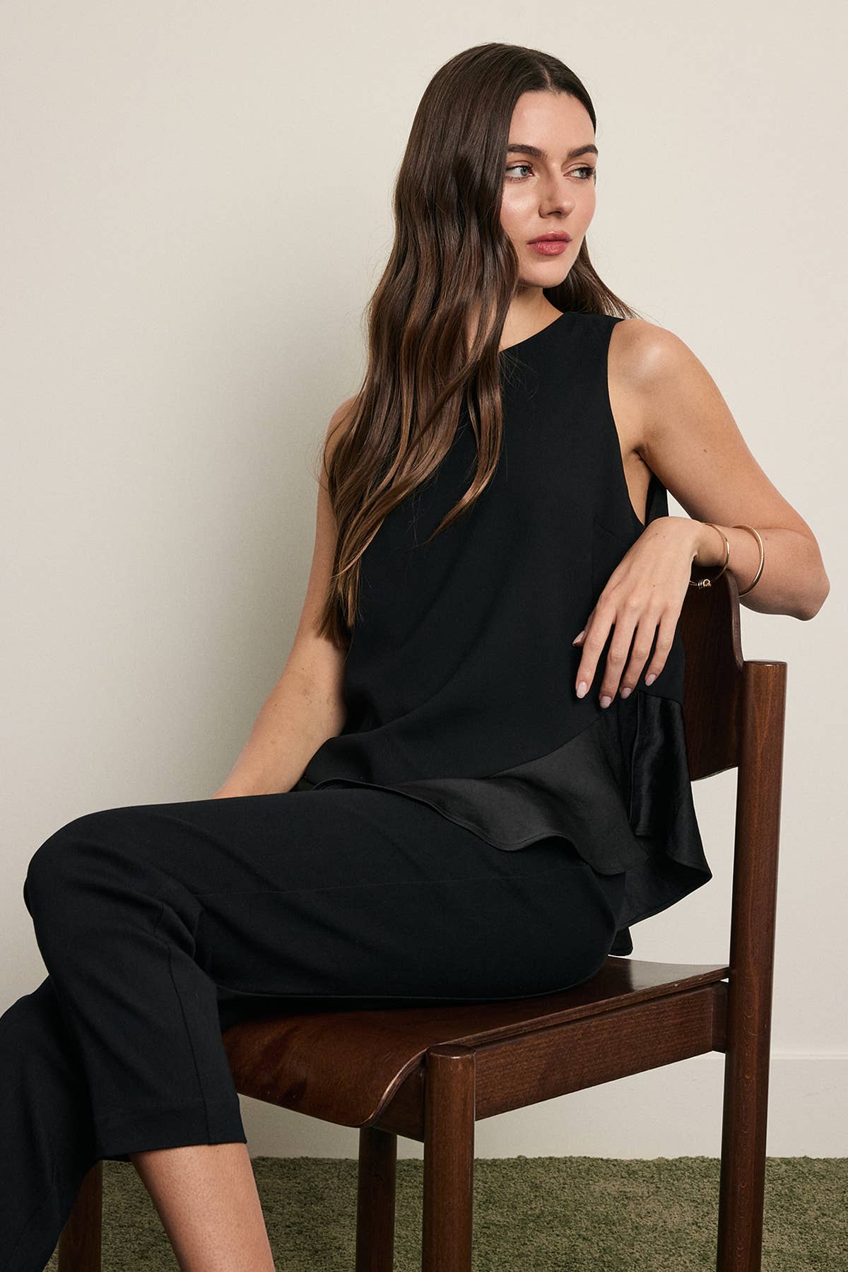 Midnight Satin Top
