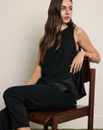 Midnight Satin Top