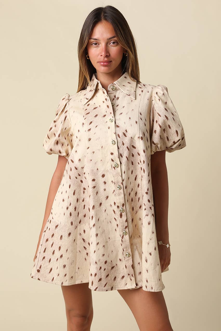 Evie Puff Sleeve Mini Dress