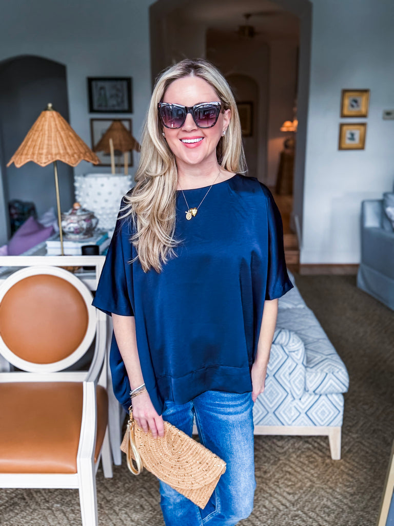 New Favorite Oversized Top-Navy