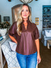 First Class Luxe Top-Brown