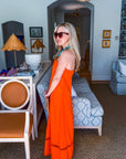 Summer Glam Strapless Dress-Orange
