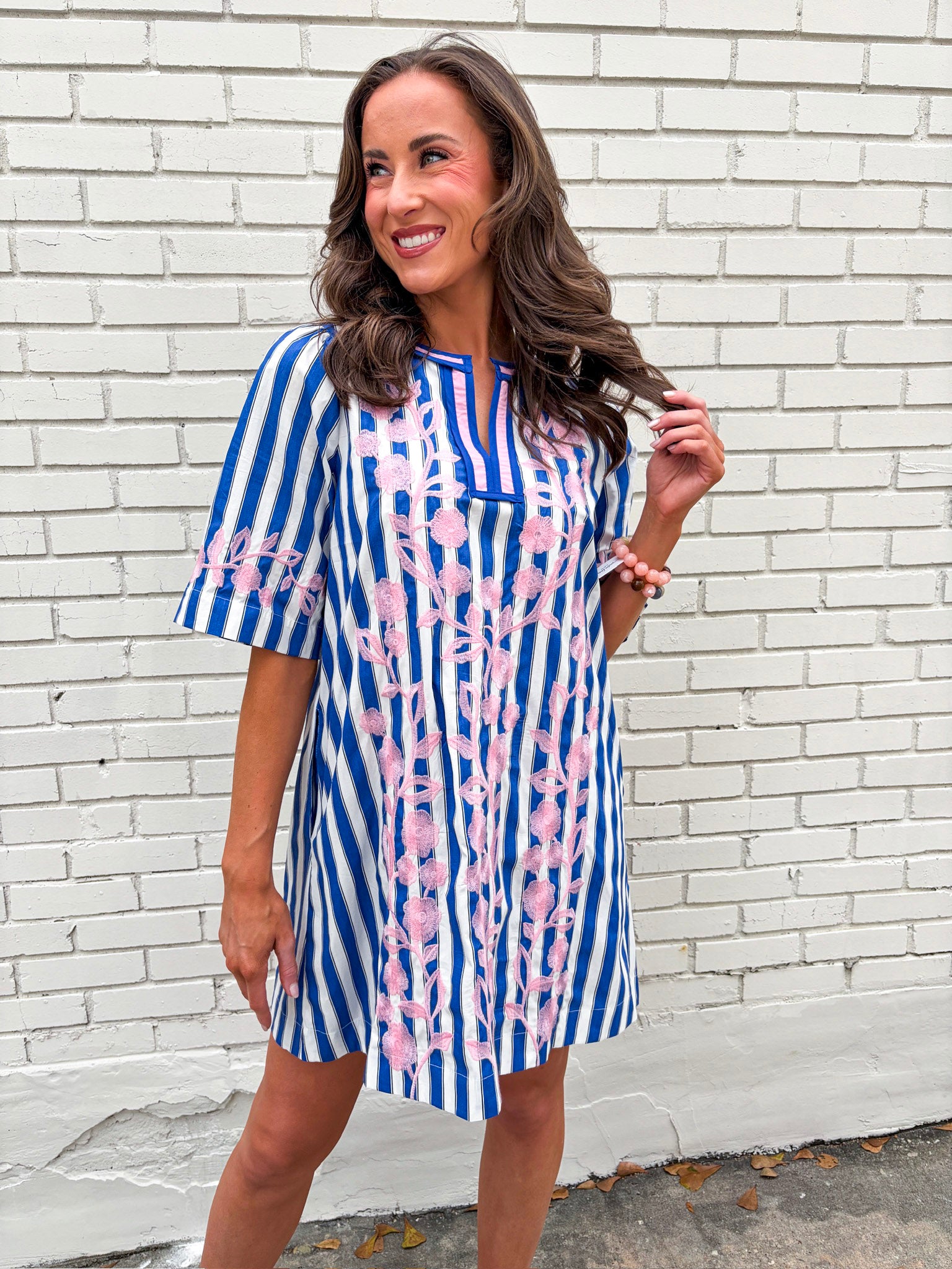 Riviera Maya Embroidered Shift Dress