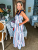 Summer Spark Striped Maxi Dress