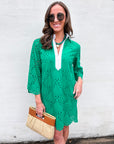 Amelia Eyelet Mini Dress