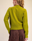 Fireside Cottage Cardigan-Light Olive