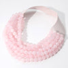 Chunky Beaded Necklace-Dark Pink
