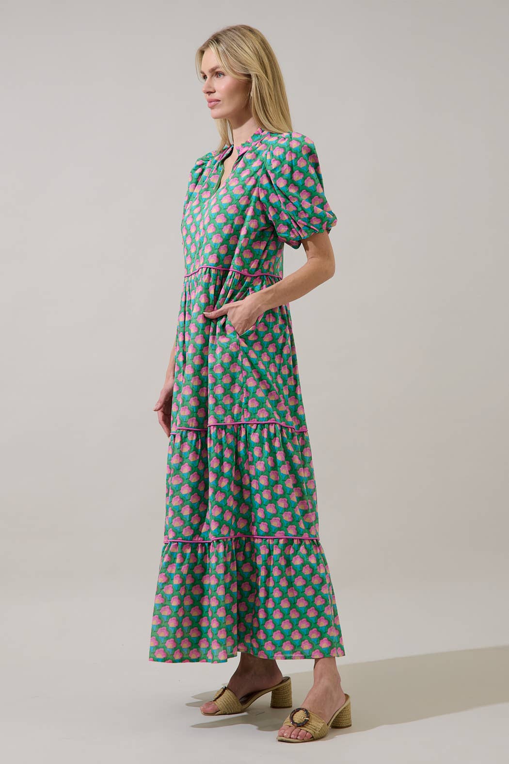 Gercy Abstract Maxi Dress