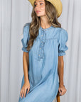 Denim Roots Mini Dress