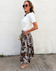 Rope Me In Midi Skirt-Brown