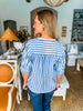 Catana Striped Split Neck Top