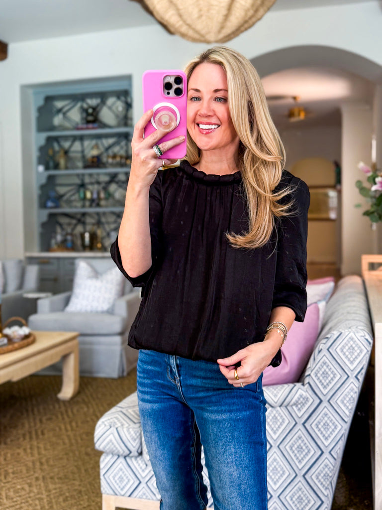 City Mornings Top-Black