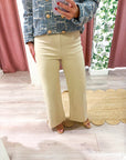 Easy Does It Cropped Jeans-Almond Milk