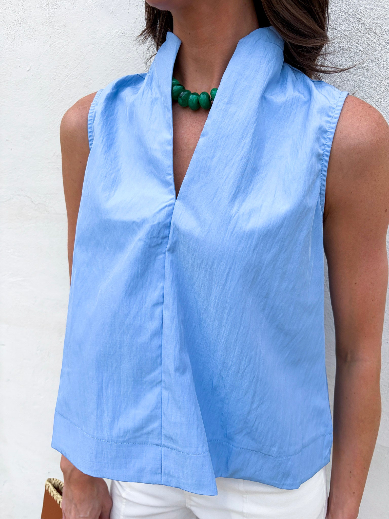 Avery Sleeveless Top-Blue