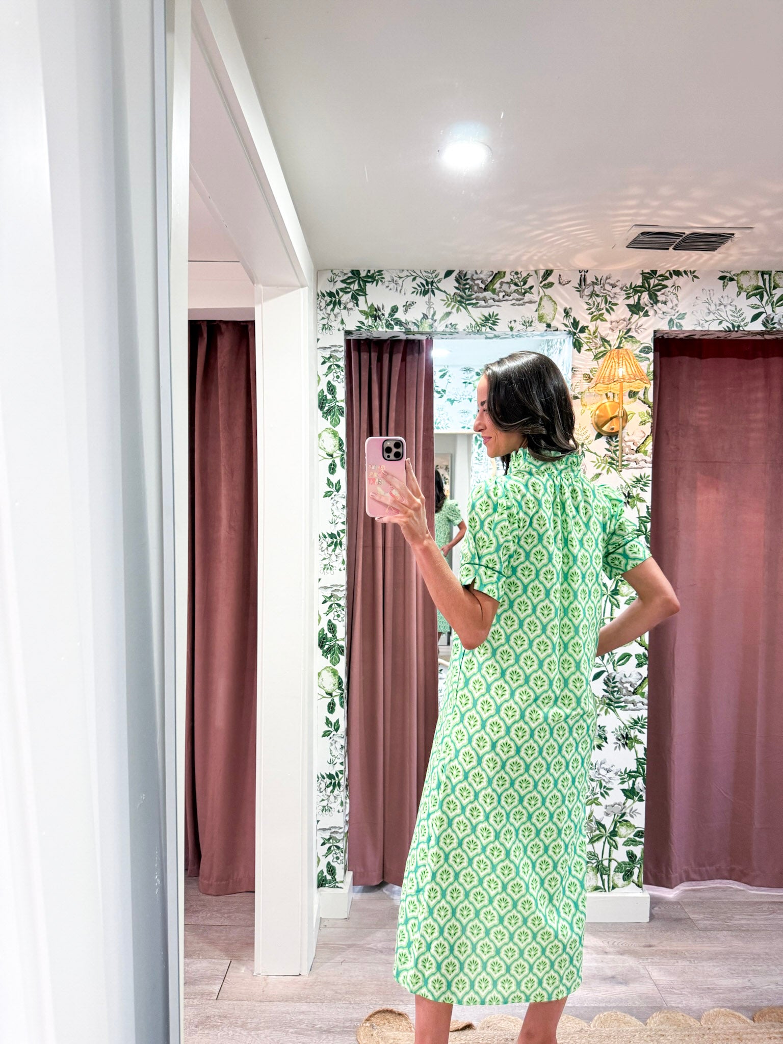 Bright Side Midi Dress-Grass