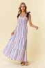 Summer Spark Striped Maxi Dress