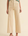 Easy Does It Cropped Jeans-Almond Milk