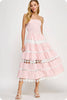 Walking On Air Strapless Dress- Pink