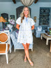 Fruit Basket Embroidered Mini Dress- Lemon
