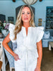Whirlwind Romance Poplin Top-Off White