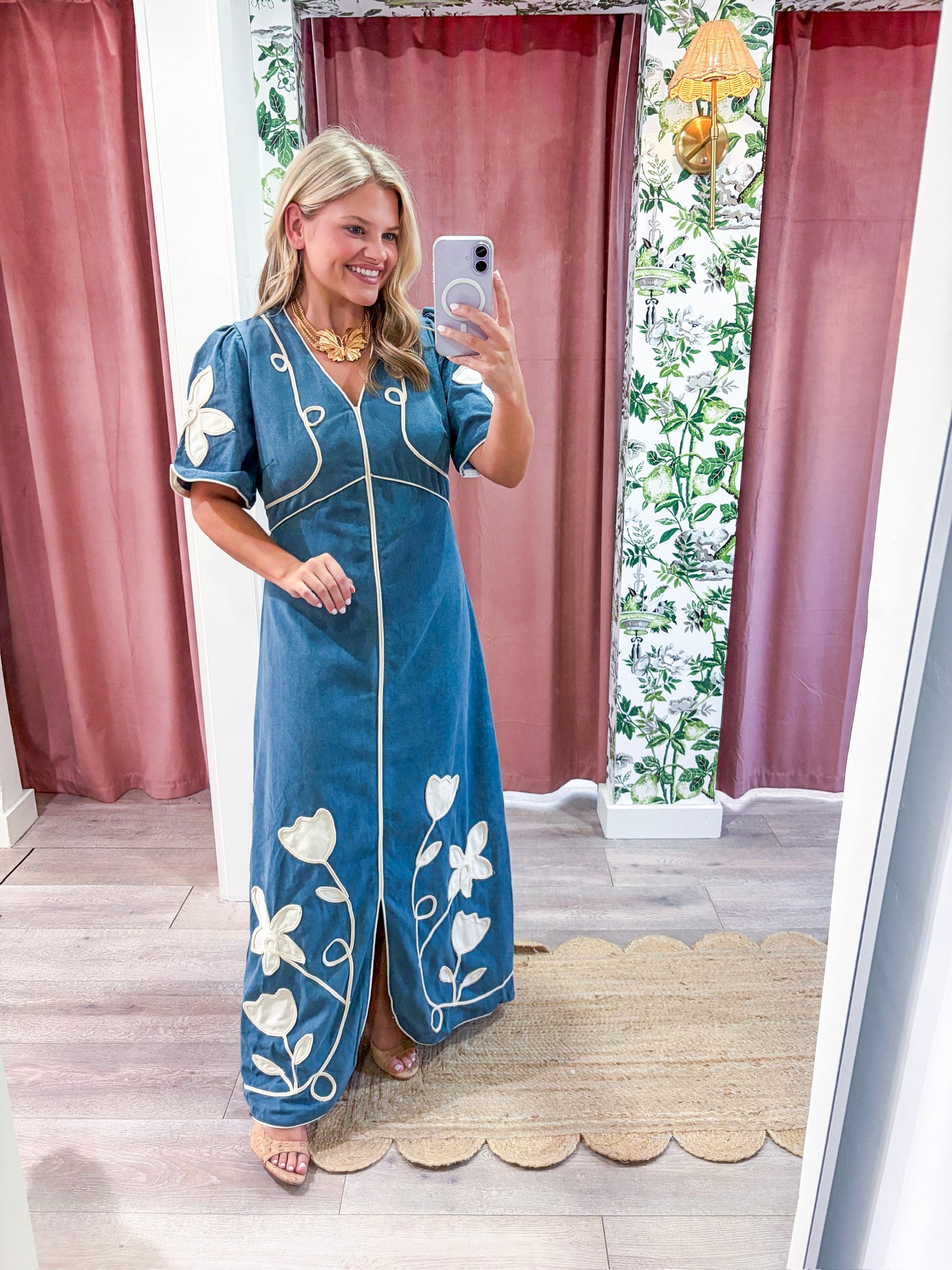 Countryside Belle Denim Midi Dress