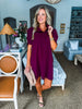 Love Language Mini Dress-Burgundy