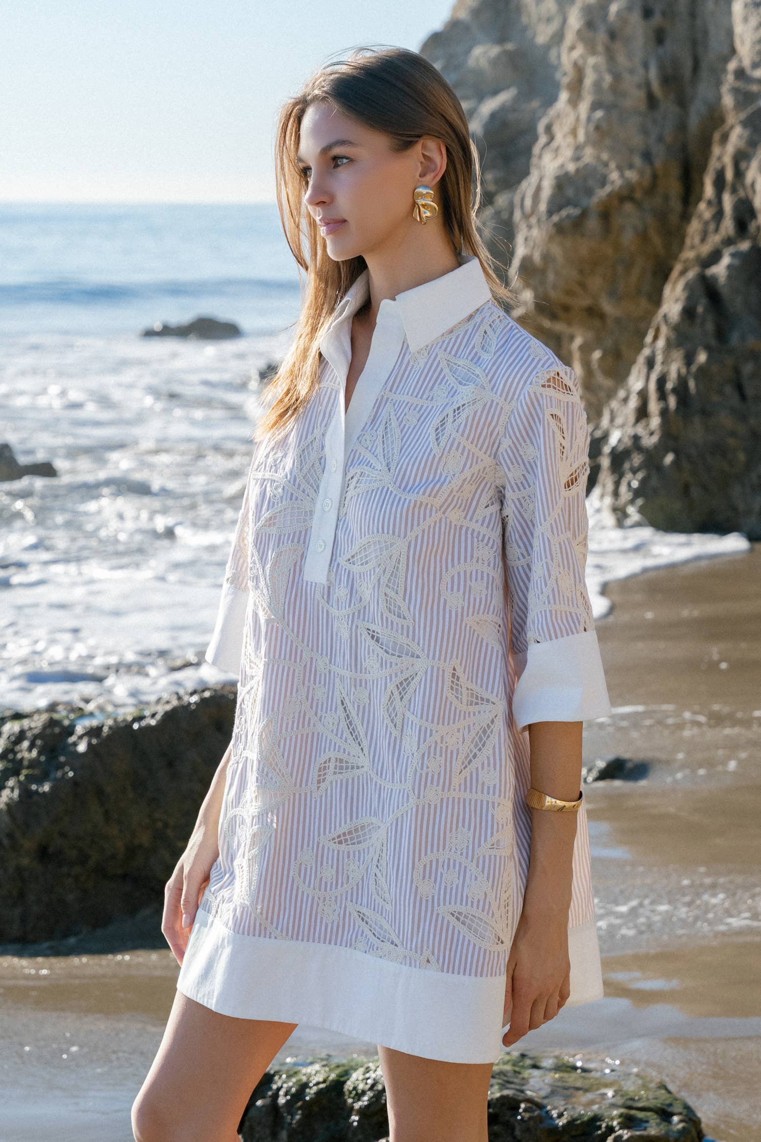 Floral Horizon Shirt Dress