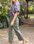 Velvet Canvas Wide Leg Pants