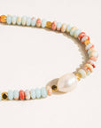 Swank Boho Beaded Pearl Necklace