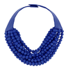 Chunky Beaded Necklace- Royal Blue