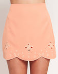 Cancun Bound Eyelet Mini Skirt
