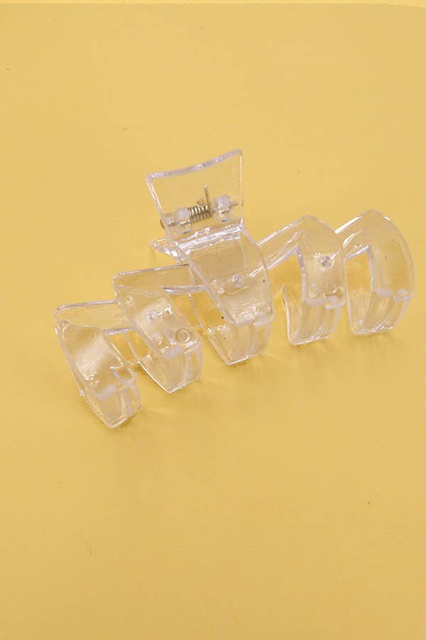 Zigzag Hair Claw Clip- Clear