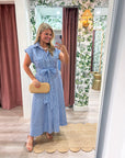 Shore Club Midi Dress-Royal
