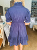 Joyful Smiles Dress-Navy